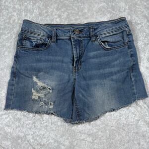 Refuge Womens Blue Denim Shorts Sz 8